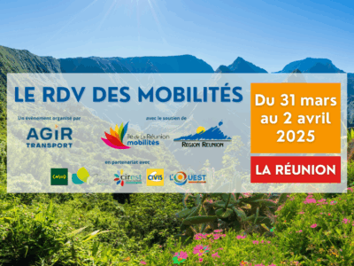 Bandeau du RDV des mobilités, du 31 mars au 2 avril 2025, à la Réunion.