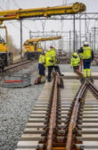 Installation d'infrastructures ferroviaire.