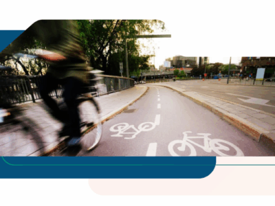 Couverture du guide "Aménagements cyclables" d'AGIR Transport.